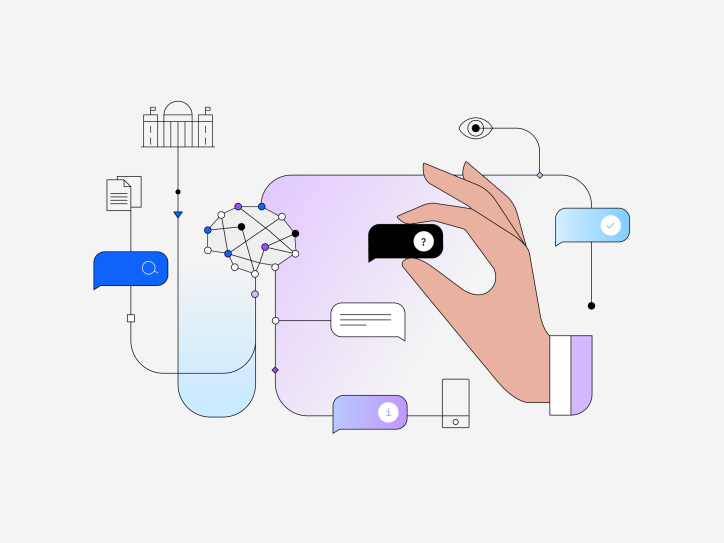 Illustration mit verschiedenen Symbolen