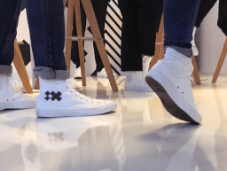 White sneakers